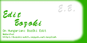 edit bozoki business card