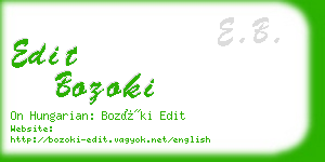 edit bozoki business card